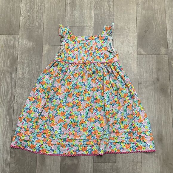 Girls Mini Boden Floral Ruffled Boho Pleated Sleeveless Dress - Picture 1 of 7